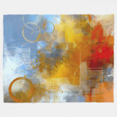 Chromatische Skyline: Puls der urbanen Abstraktion Fleecedecke (Vorderseite (Horizontal))