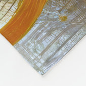 Chromatische Skyline: Puls der urbanen Abstraktion Fleecedecke (Ecke)