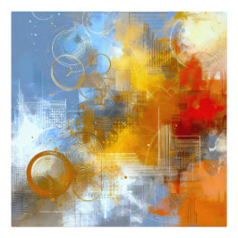 Chromatische Skyline: Puls der urbanen Abstraktion Fotodruck