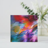 "Chromatische Ströme" Zeitgenössisches Abstrakt Einladung (Stehend Vorderseite)