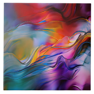 "Chromatische Ströme" Zeitgenössisches Abstrakt Fliese