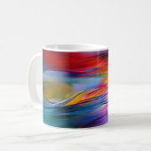 "Chromatische Ströme" Zeitgenössisches Abstrakt Kaffeetasse (Vorderseite Links)