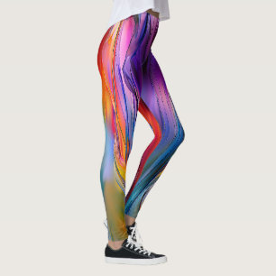 "Chromatische Ströme" Zeitgenössisches Abstrakt Leggings