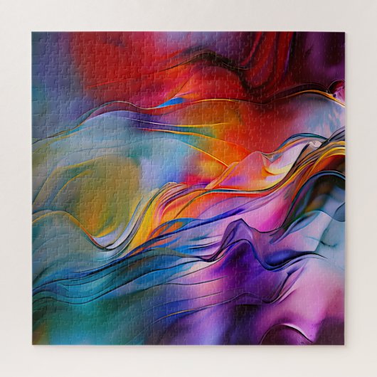 "Chromatische Ströme" Zeitgenössisches Abstrakt Puzzle (Vertikal)