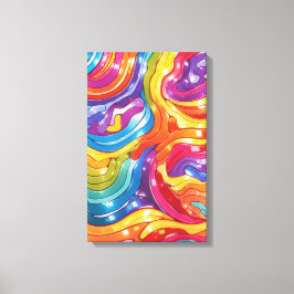 Chromatische Strömung farbige abstrakte Wandkunst Leinwanddruck