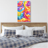 Chromatische Strömung farbige abstrakte Wandkunst Leinwanddruck (Insitu (Schlafzimmer))