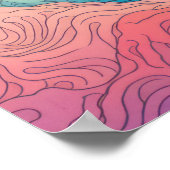 Chromatische Wappen: Eine Symphonie von Wellen und Poster (Ecke)