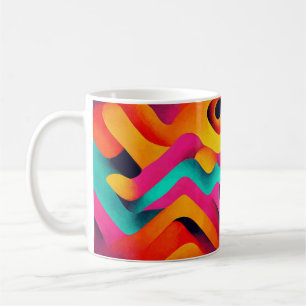 Chromatische Wellen – Abstract Art Tasse