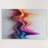 Chromatische Wellen – Moderne abstrakte Farbflut Puzzle (Horizontal)