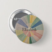 Chromatische Wirbelsäule: Abstrakte Pastellfarbräd Button (Vorne & Hinten)