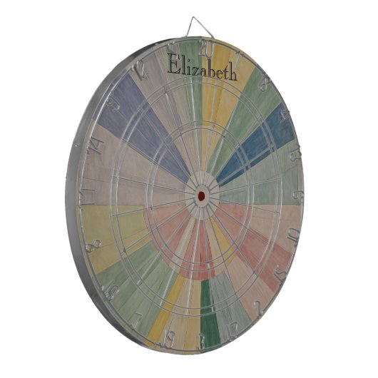 Chromatische Wirbelsäule: Abstrakte Pastellfarbräd Dartscheibe (Vorderseite Links)