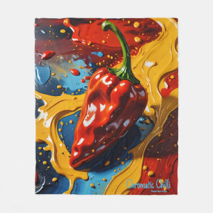Chromatischer Chili - Ananas-Reich Fleecedecke