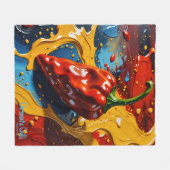 Chromatischer Chili - Ananas-Reich Fleecedecke (Vorderseite (Horizontal))