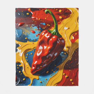 Chromatischer Chili - Ananas-Reich Fleecedecke