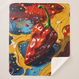 Chromatischer Chili - Ananas-Reich Sherpadecke