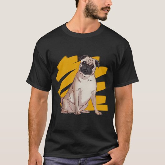 Chromatischer Mops T-Shirt (Vorderseite)