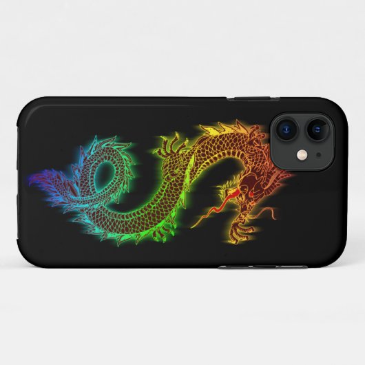 Chromatischer Ostdrache (Schwarzes) Case-Mate iPhone Hülle (Rückseite (Horizontal))