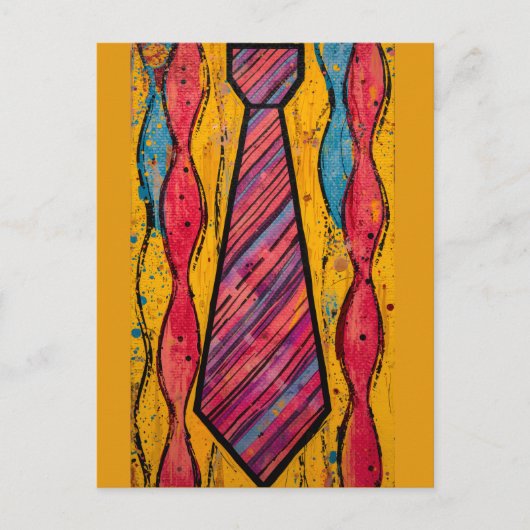 Chromatischer Rhythmus Schlips Postkarte (Vorderseite)