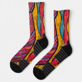 Chromatischer Rhythmus Schlips Socken (Links)