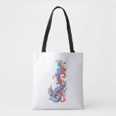 "Chromatischer Vortex" abstraktes Farbdessin Tasche (Vorderseite)
