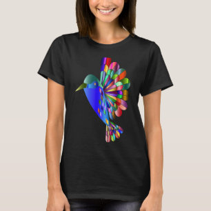 Chromatisches Abstraktes Hummingbird Wassersportze T-Shirt