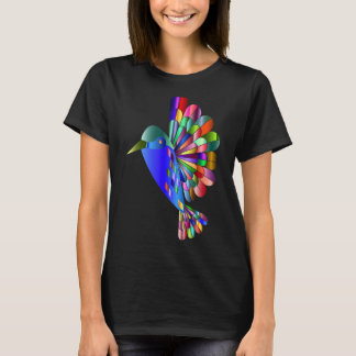 Chromatisches Abstraktes Hummingbird Wassersportze T-Shirt