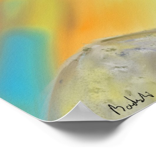 Chromatisches Bartgrabmalz Poster (Ecke)