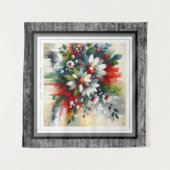 Chromatisches Blossom Burst Wandteppich (Vorderseite (Horizontal))