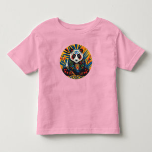 Chromatisches Charisma: Kaleidoskopischer Panda-T Kleinkind T-shirt