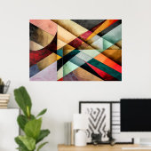 Chromatisches geometrisches Mosaik Poster (Heimbüro)