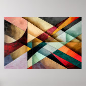 Chromatisches geometrisches Mosaik Poster (Vorne)
