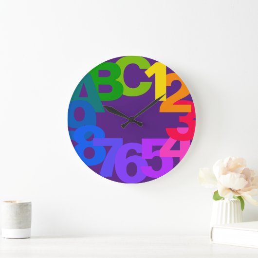 Chromatisches Hexadezimal 12-Stunden Große Wanduhr (Zuhause)