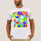 Chromatisches Kunstmuster T-Shirt (Vorderseite)