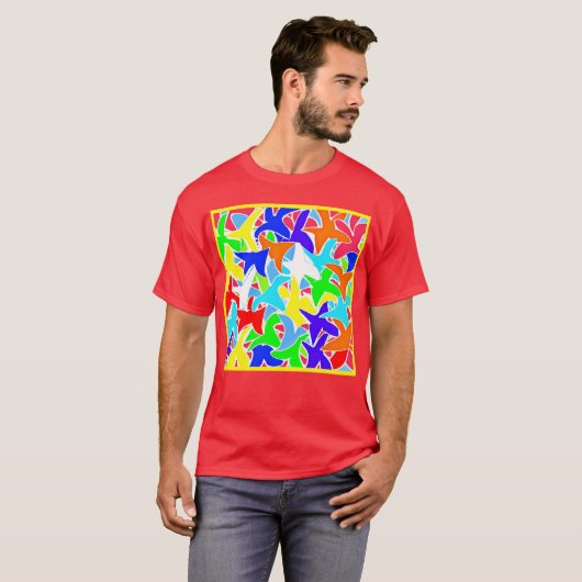 Chromatisches Kunstmuster T-Shirt (Vorne ganz)