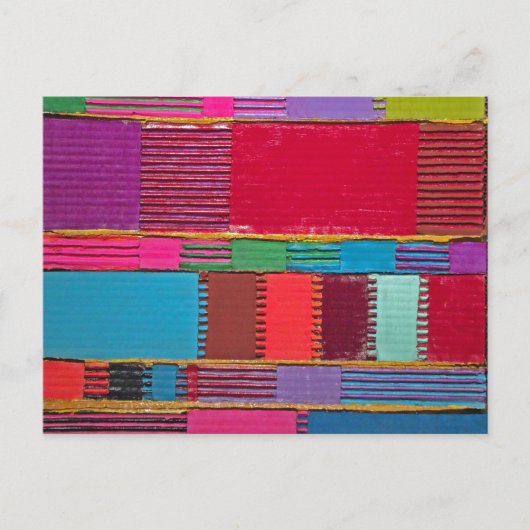 Chromatisches Quilt Postkarte (Vorderseite)