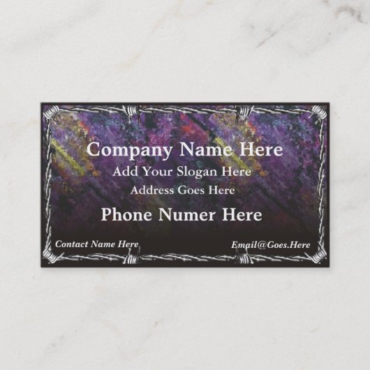 Chrombarb-Draht-Visitenkarte Visitenkarte (Vorderseite)