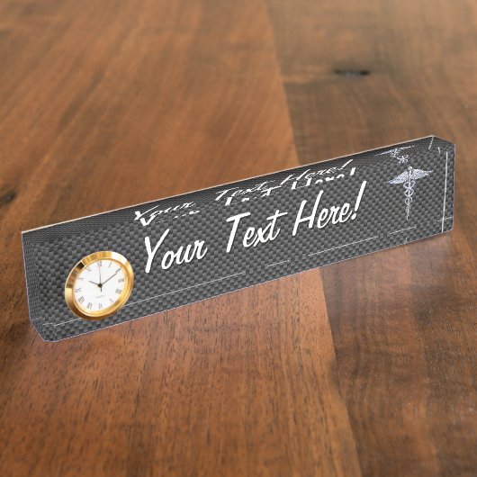 Chromcaduceus-medizinische Namensplakette (Seite)