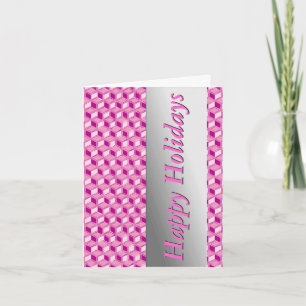 Chrome-3-d-Boxen - fuchsienrosa Feiertagskarte