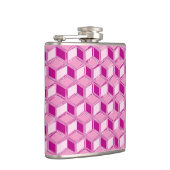 Chrome-3-d-Boxen - fuchsienrosa Flachmann (Rechts)