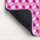 Chrome-3-d-Boxen - fuchsienrosa Mousepad (Ecke)
