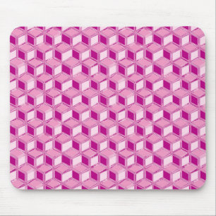 Chrome-3-d-Boxen - fuchsienrosa Mousepad