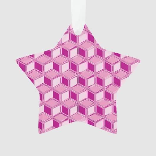 Chrome-3-d-Boxen - fuchsienrosa Ornament (Vorderseite)