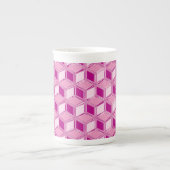 Chrome-3-d-Boxen - fuchsienrosa Porzellantasse (Vorderseite)