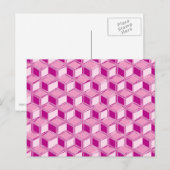 Chrome-3-d-Boxen - fuchsienrosa Postkarte (Vorne/Hinten)