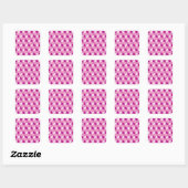 Chrome-3-d-Boxen - fuchsienrosa Quadratischer Aufkleber (Blatt)