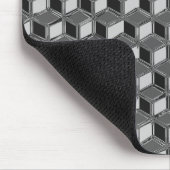 Chrome-3-d-Boxen - Hämatigrau Mousepad (Ecke)