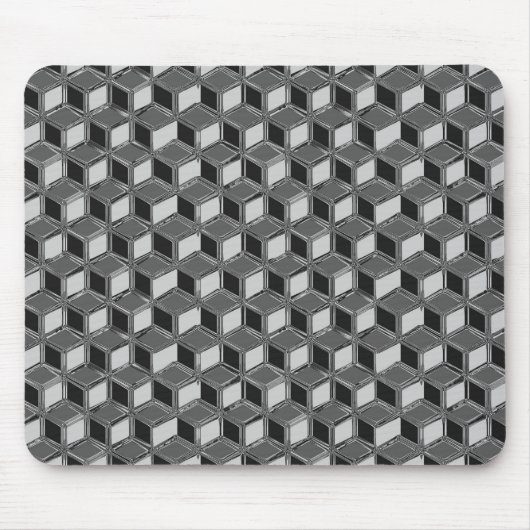 Chrome-3-d-Boxen - Hämatigrau Mousepad (Vorne)