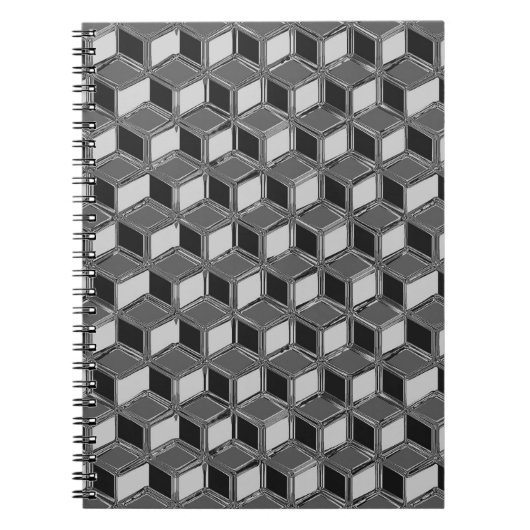 Chrome-3-d-Boxen - Hämatigrau Notizblock (Vorderseite)