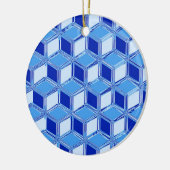 Chrome-3-d-Boxen - Kobaltblau Keramikornament (Links)