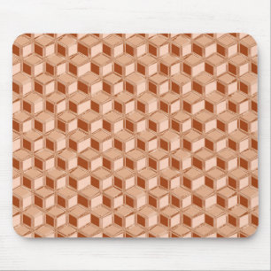 Chrome-3-d-Boxen - kupferfarben Mousepad